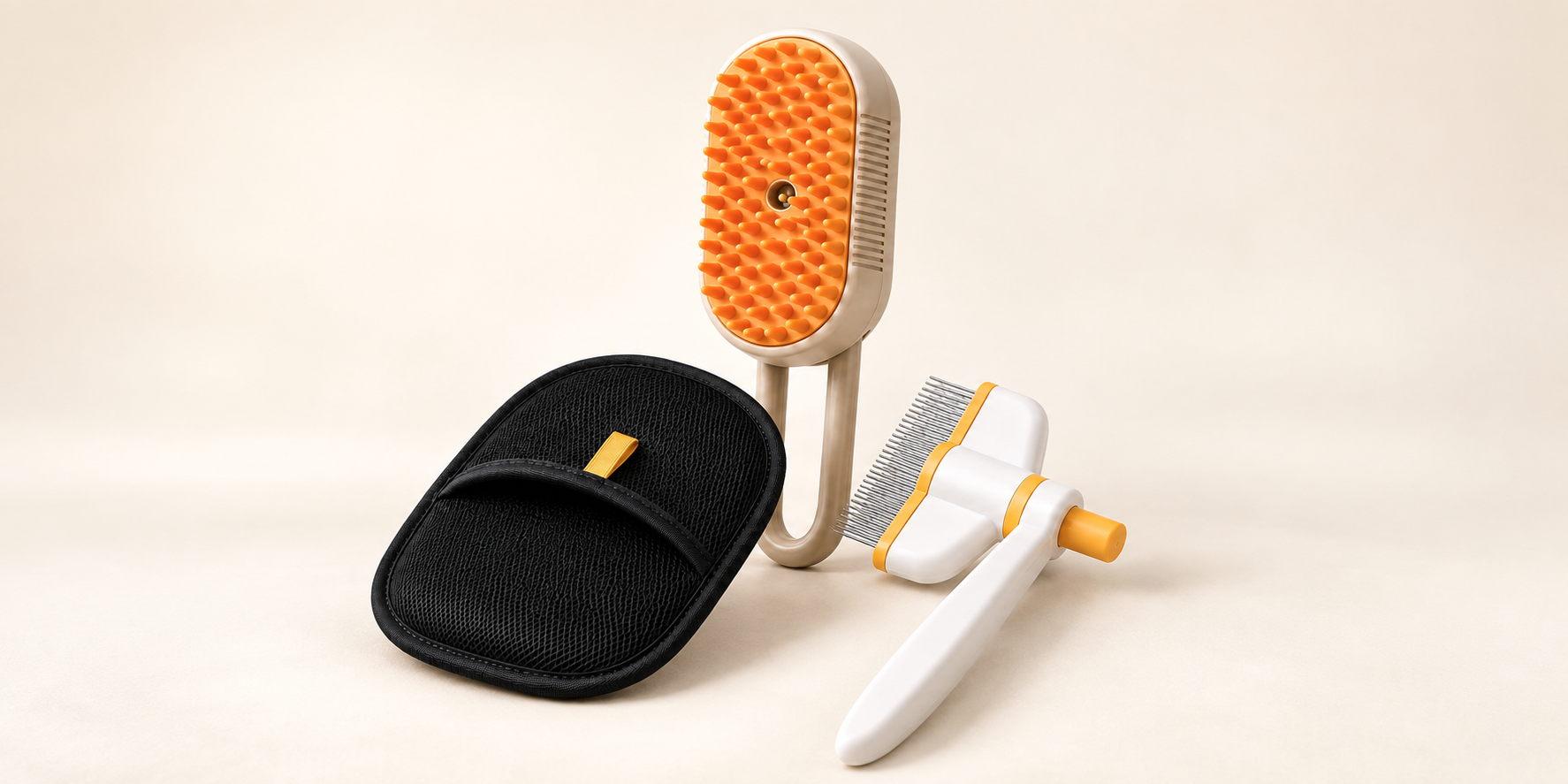 PetSure 3-in-1 grooming bundle with mist brush, grooming glove and fine-tooth comb
